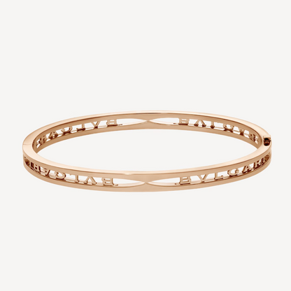 [⭐Aura]ZERO 1 SPIRAL LOGO PINK GOLD BRACELET
