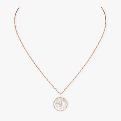 [⭐Aura]Demo MOVE 1 DIAMOND WHITE MOTHER OF PEARL PINK GOLD DIAMOND NECKLACE