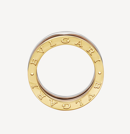 [⭐Aura]ZERO 1 THREE-BAND ROSE WHITE AND YELLOW RING