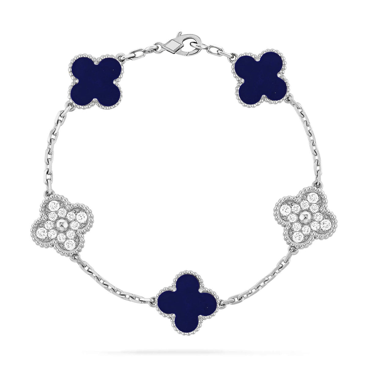 [⭐Aura]CLOVER 5 MOTIF LAPIS LAZULI BRACELET COLLECTION