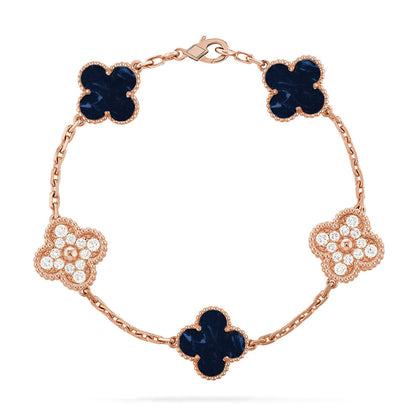 [⭐Aura]CLOVER 5 MOTIF PIETERSITE BRACELET COLLECTION