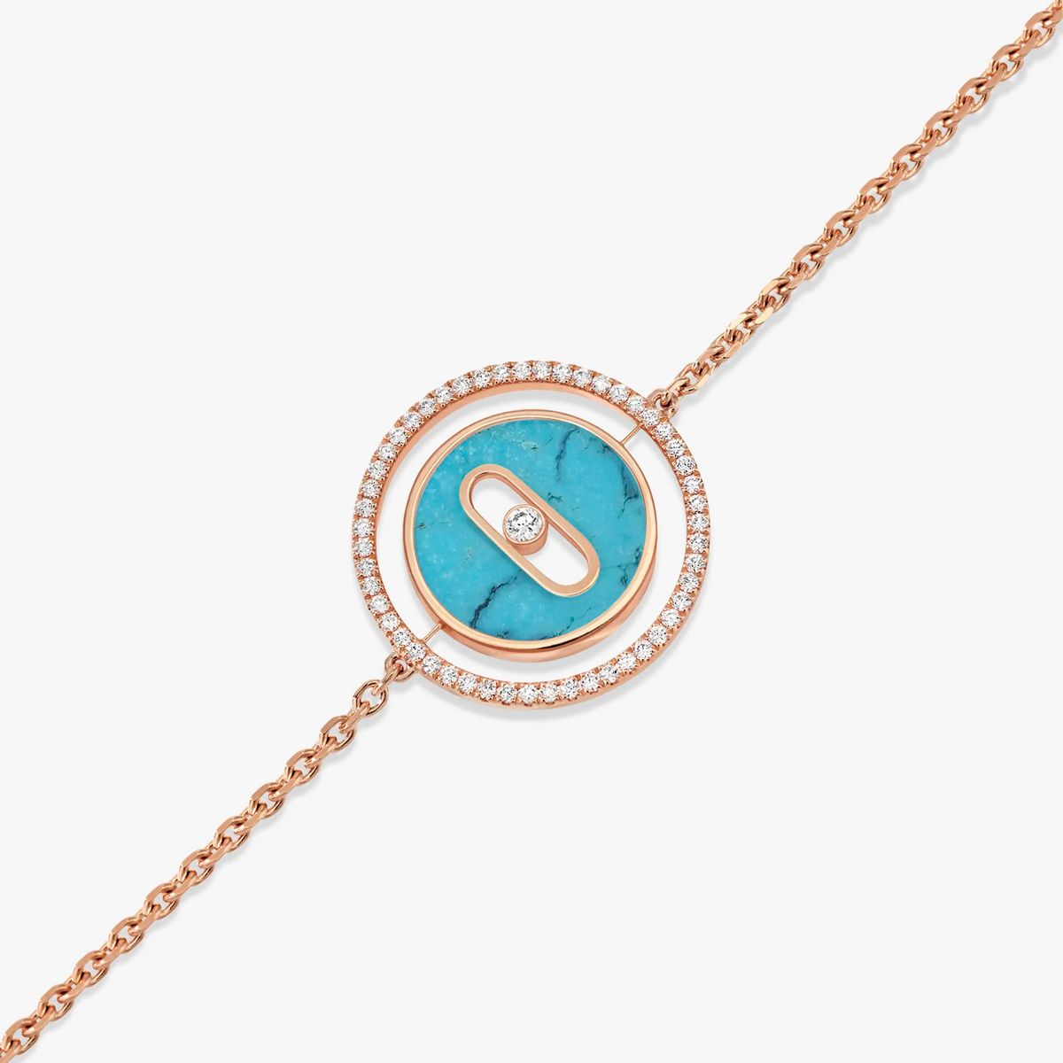 [⭐Aura]Demo MOVE TURQUOISE PINK GOLD DIAMOND BRACELET
