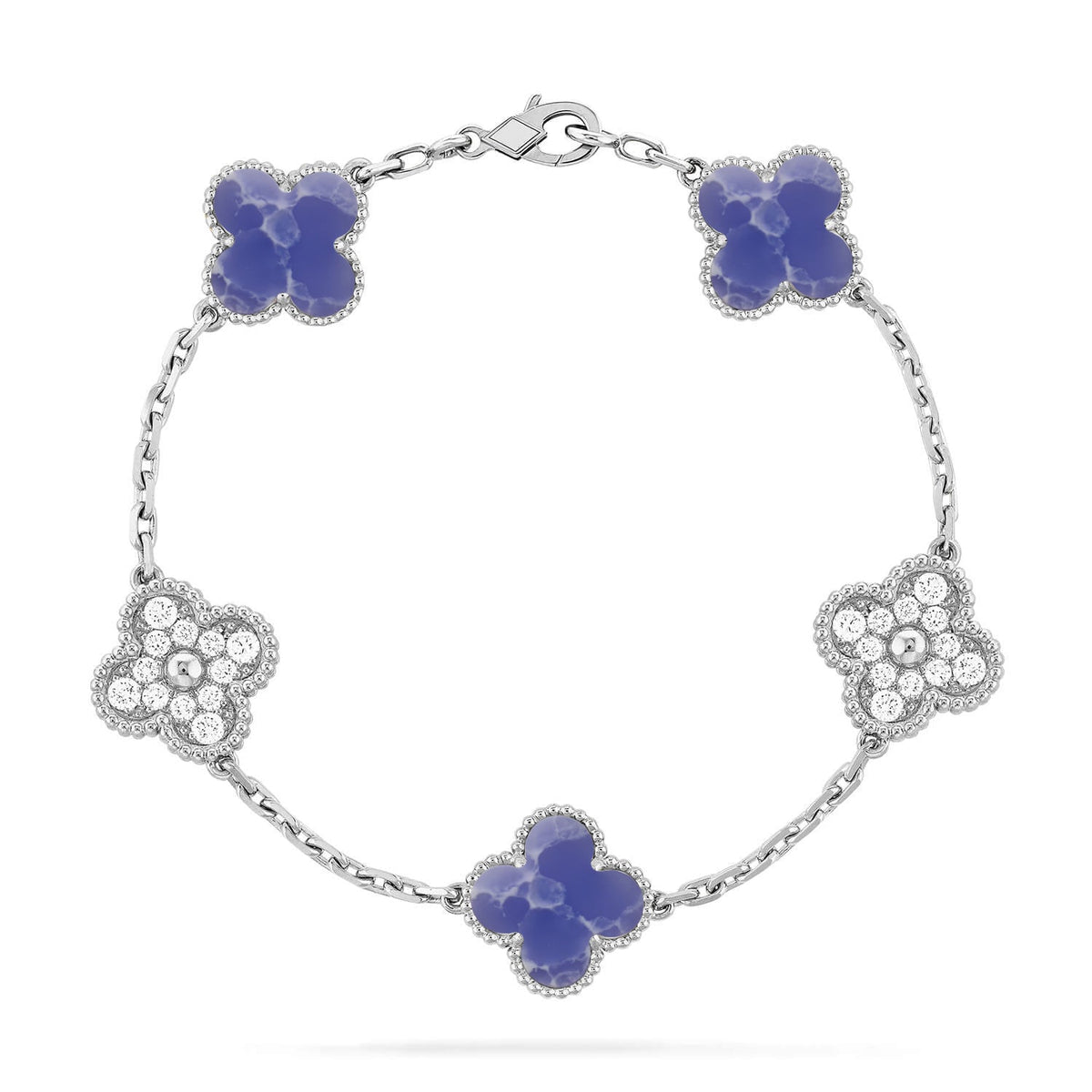 [⭐Aura]CLOVER 5 MOTIF BLUE VEINS BRACELET COLLECTION