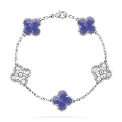 [⭐Aura]CLOVER 5 MOTIF BLUE VEINS BRACELET COLLECTION