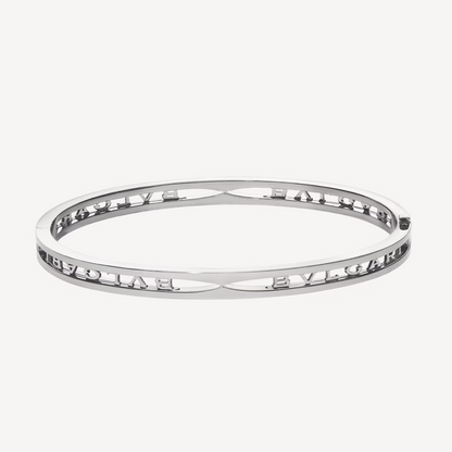[⭐Aura]ZERO 1 SPIRAL LOGO SILVER BRACELET