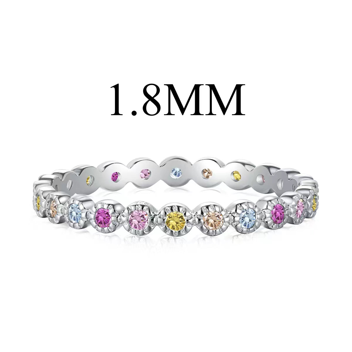 [Aura Jewelry]Unique Scintillating Round Cut Daily Ring