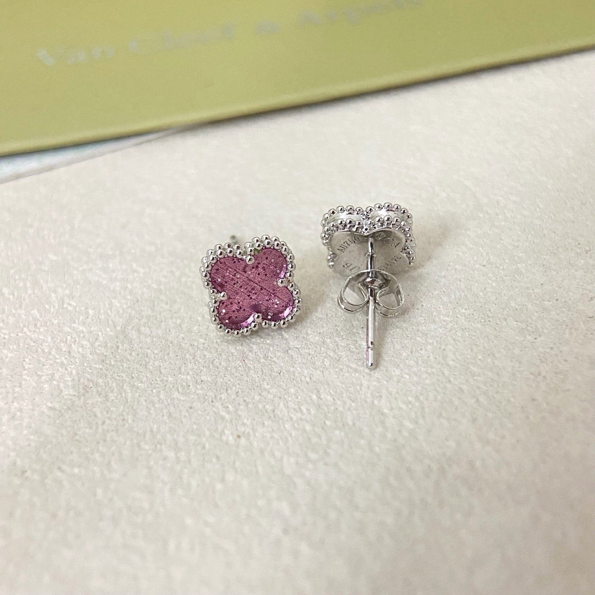 [⭐Aura]2026 NEW MINI CLOVER 1 MOTIF  BUBBLE PINK ENAMEL