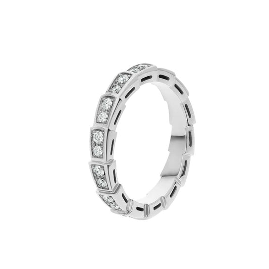[⭐Aura]SERPENTI RING SILVER DIAMOND PAVED 3MM