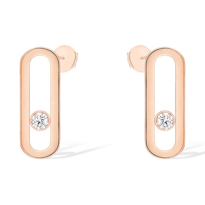 [⭐Aura]MOVE UNO SMALL 1 DIAMOND EARRINGS