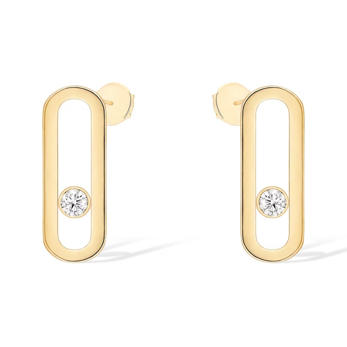 [⭐Aura]MOVE UNO SMALL 1 DIAMOND EARRINGS