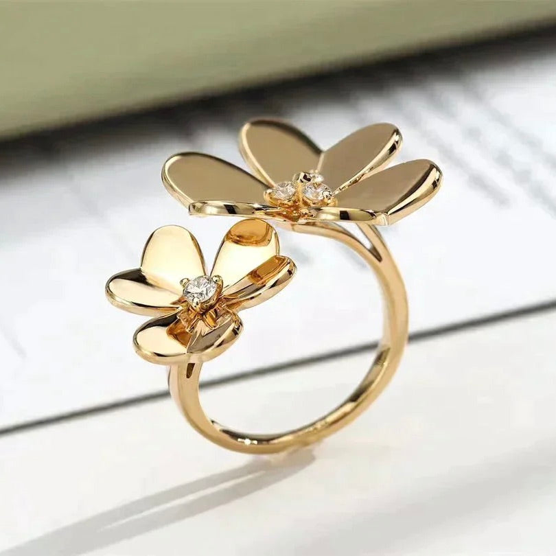[⭐Aura]CLOVER COMOS GOLD DIAMOND RING