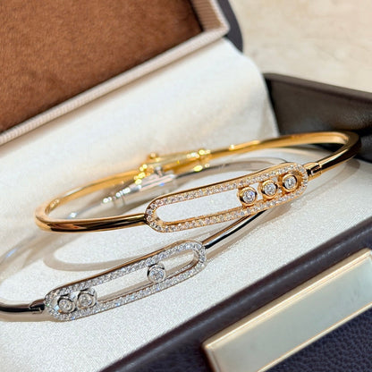 [⭐Aura]Move Pavé Diamond Bangle Bracelet M