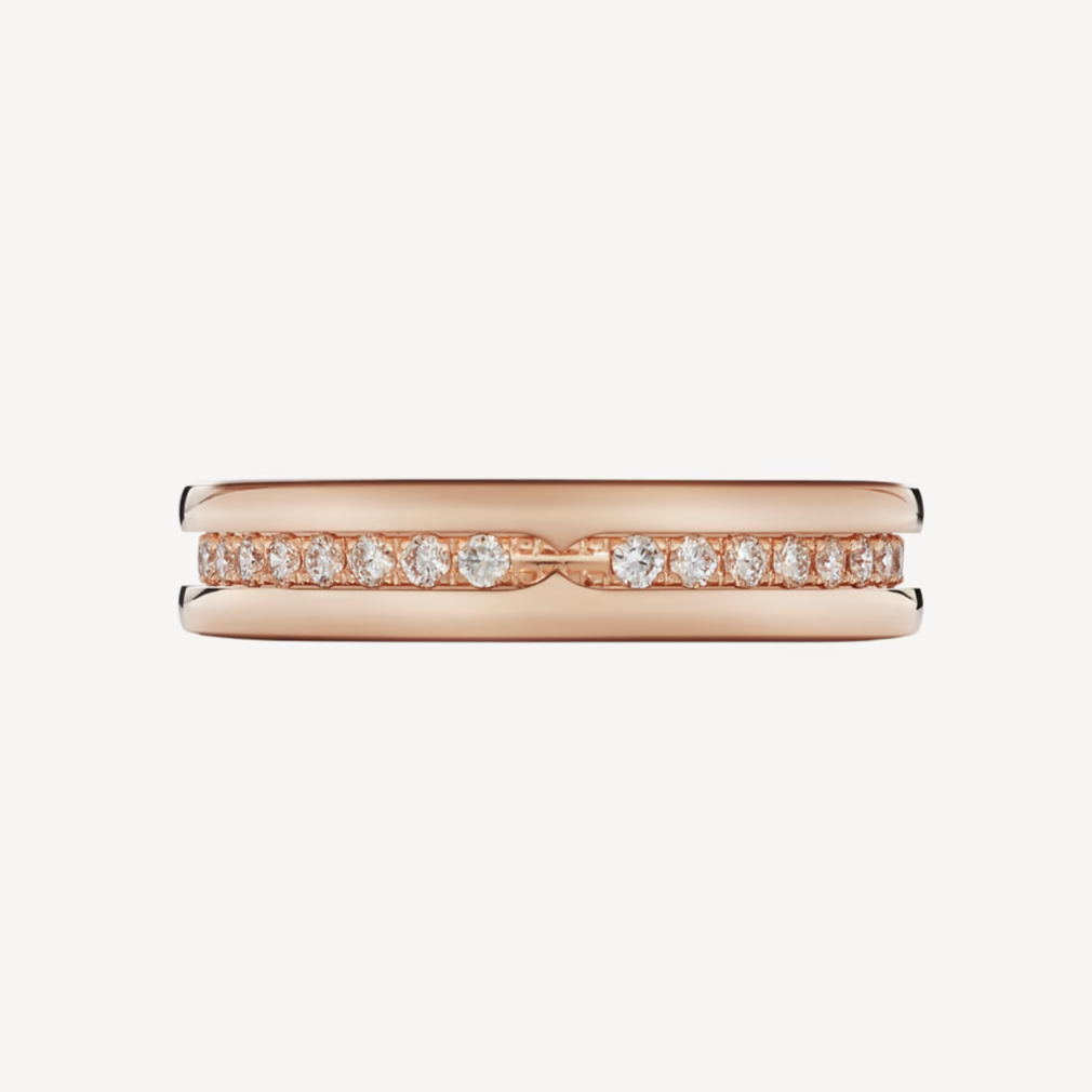 [⭐Aura]ZERO 1 ONE-BAND PAVED DIAMONDS ON THE SPIRAL RING