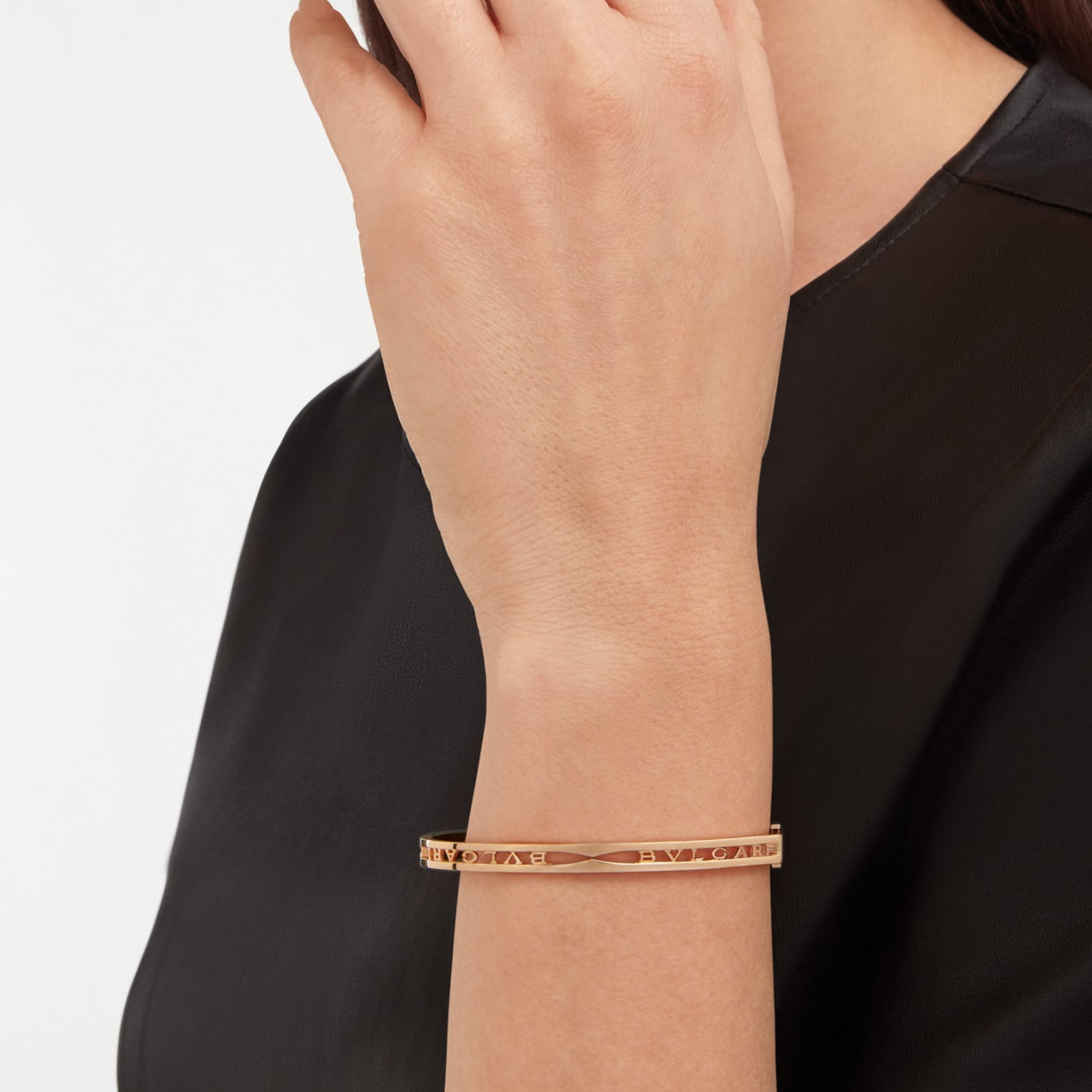 [⭐Aura]ZERO 1 SPIRAL LOGO PINK GOLD BRACELET