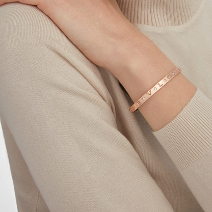[⭐Aura]ZERO 1 PINK GOLD 12 DIAMONDS BRACELET
