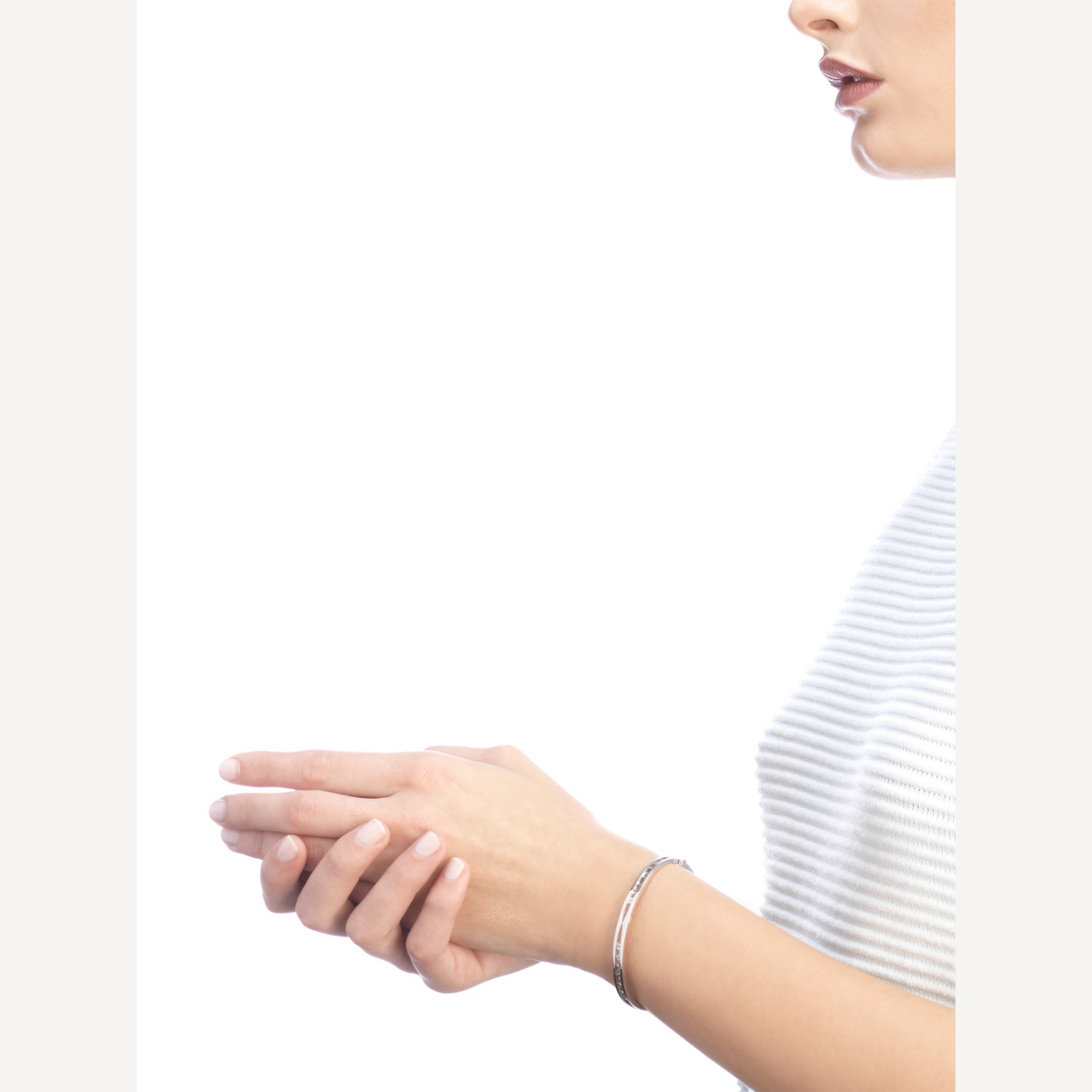 [⭐Aura]ZERO 1 SPIRAL LOGO SILVER BRACELET