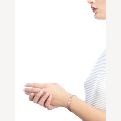 [⭐Aura]ZERO 1 SPIRAL LOGO SILVER BRACELET