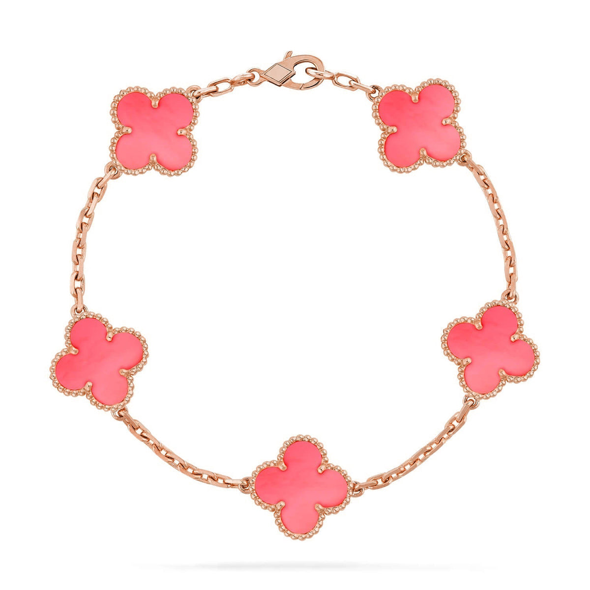 [⭐Aura] CLOVER 5 MOTIFS  PINK MOP BRACELET COLLECTION