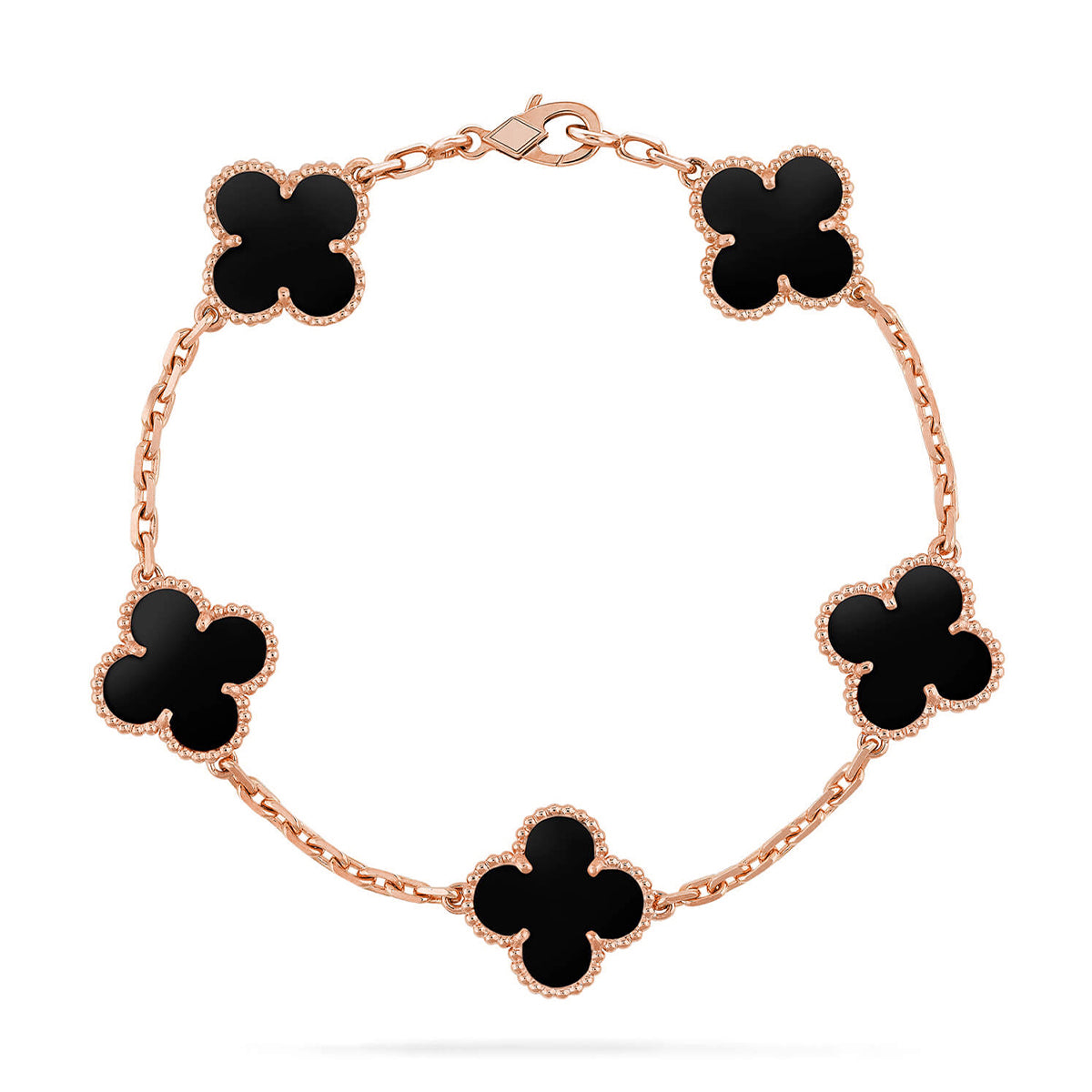 [⭐Aura] CLOVER 5 MOTIF ONYXS BRACELET COLLECTION
