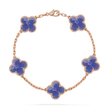 [⭐Aura]CLOVER 5 MOTIF BLUE VEINS BRACELET COLLECTION