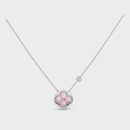 [⭐Aura]SUN MOTIF PINK MOP SILVER BRACELET