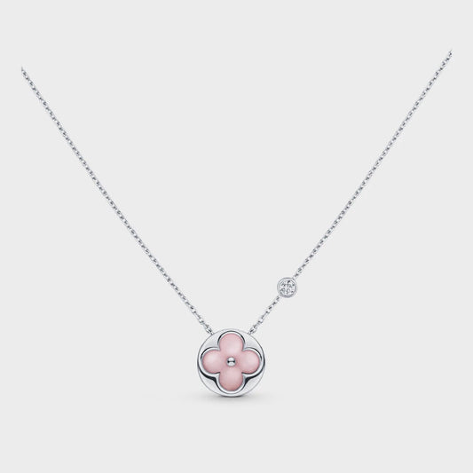 [⭐Aura]SUN MOTIF PINK MOP SILVER BRACELET