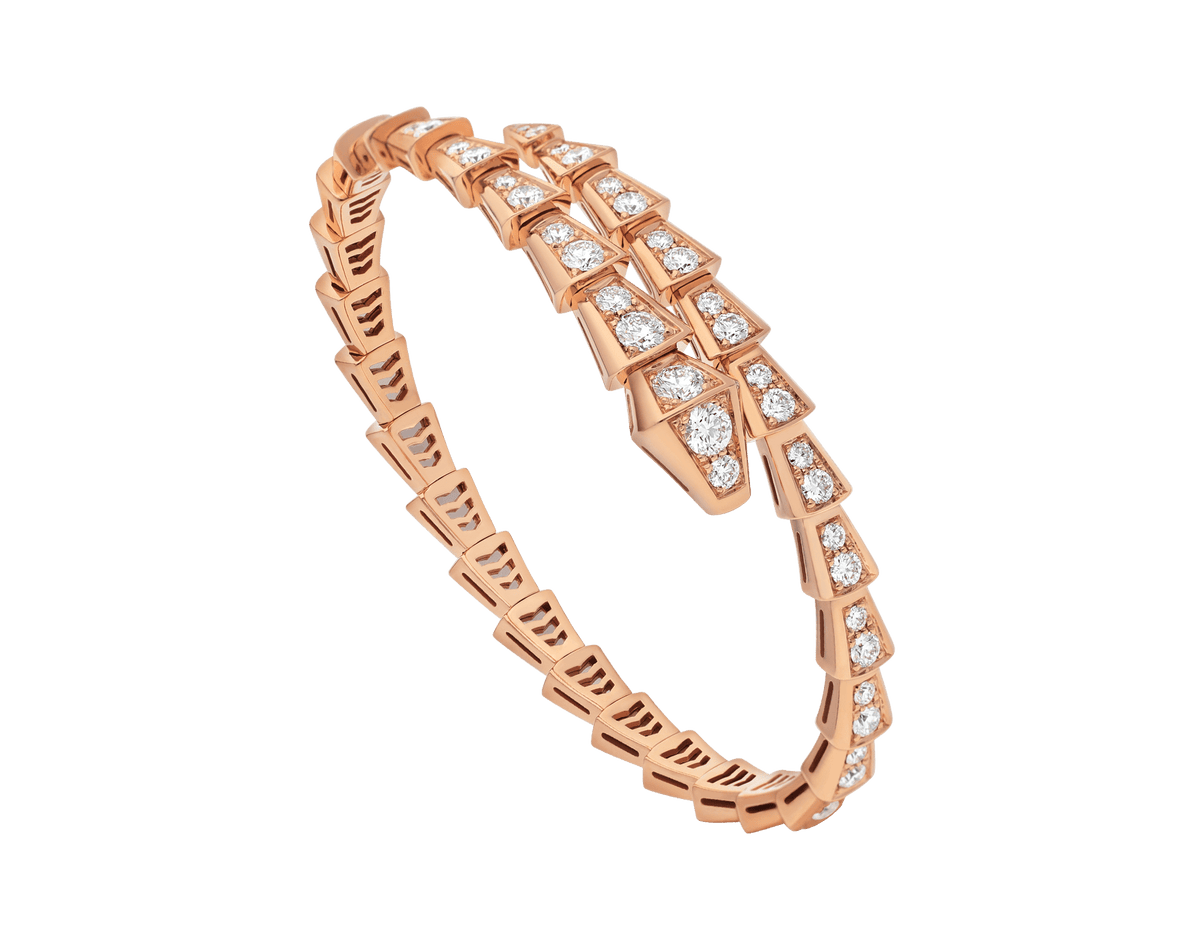 [⭐Aura]SERPENTI BRACELET 6.8MM PINK GOLD DIAMOND