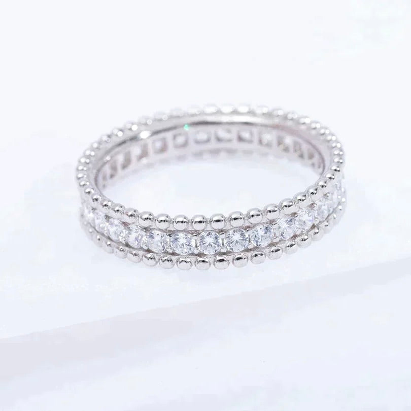 [⭐Aura]PERLEE DIAMOND SILVER RING
