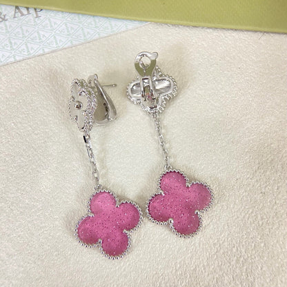 [⭐Aura]2026 NEW CLOVER 2 MOTIF  BUBBLE PINK ENAMEL