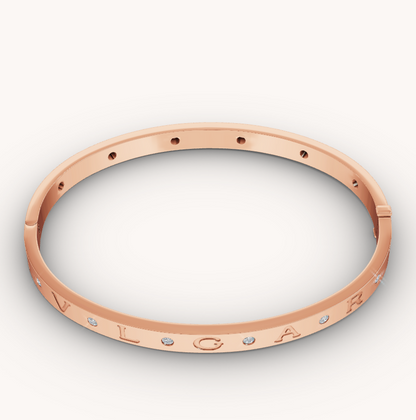 [⭐Aura]ZERO 1 PINK GOLD 12 DIAMONDS BRACELET