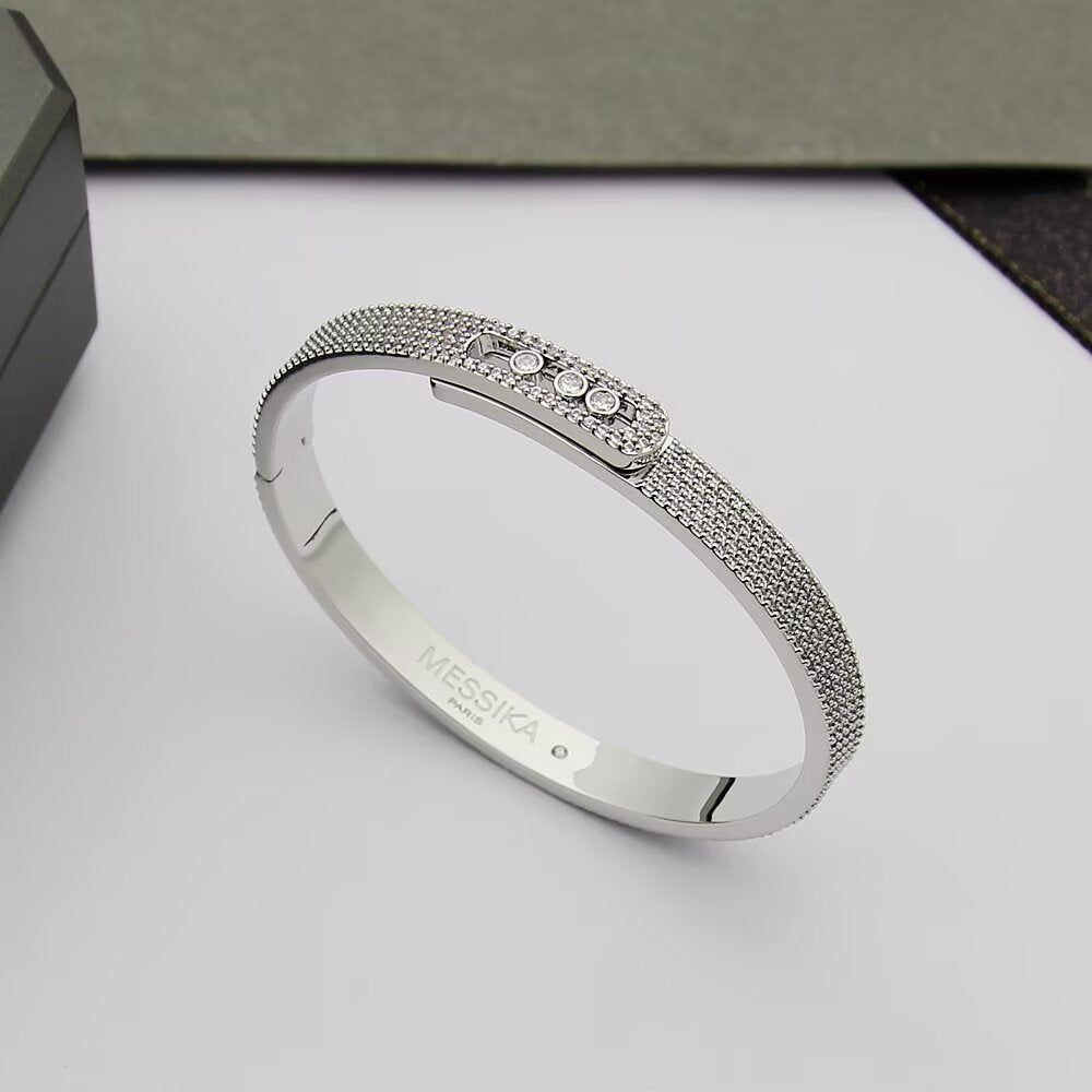 [⭐Aura]Move Noa Full Pavé Diamond Bangle Bracelet