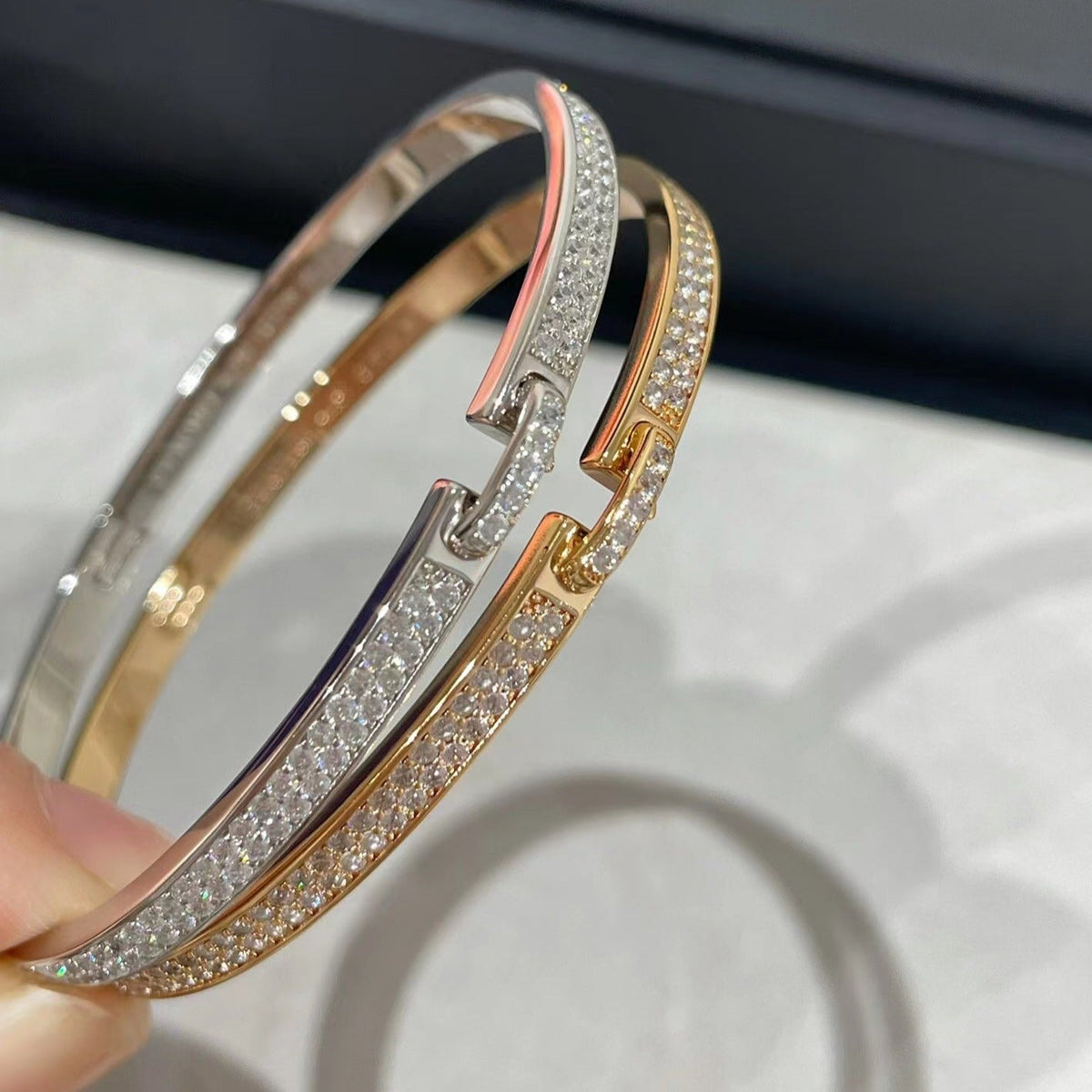 [⭐Aura]LIENS VIDENCE DIAMOND PAVED BRACELET