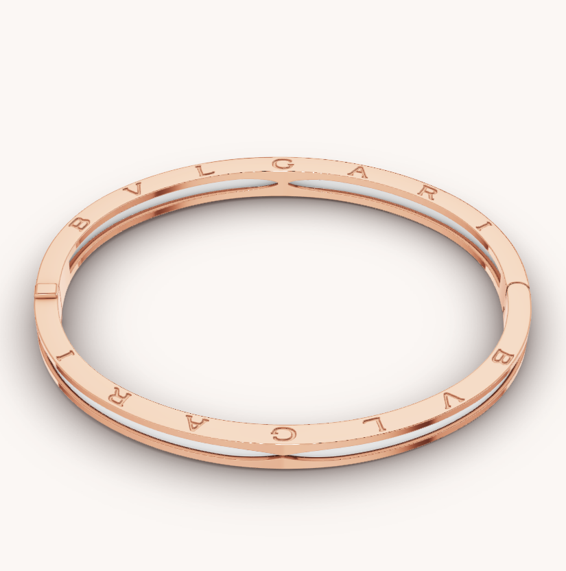 [⭐Aura]ZERO 1 PINK GOLD WITH WHITE CERAMIC BRACELET