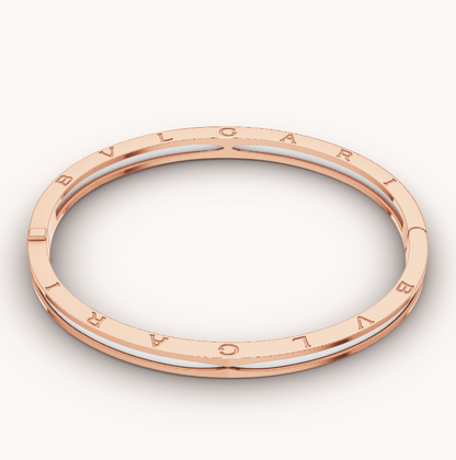 [⭐Aura]ZERO 1 PINK GOLD WITH WHITE CERAMIC BRACELET