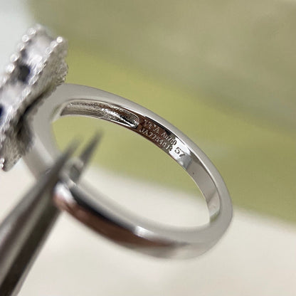 [⭐Aura]NEW ROSE QUARTZ FOUR-LEAF CLOVER RING