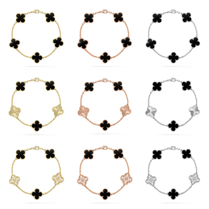 [⭐Aura] CLOVER 5 MOTIF ONYXS BRACELET COLLECTION