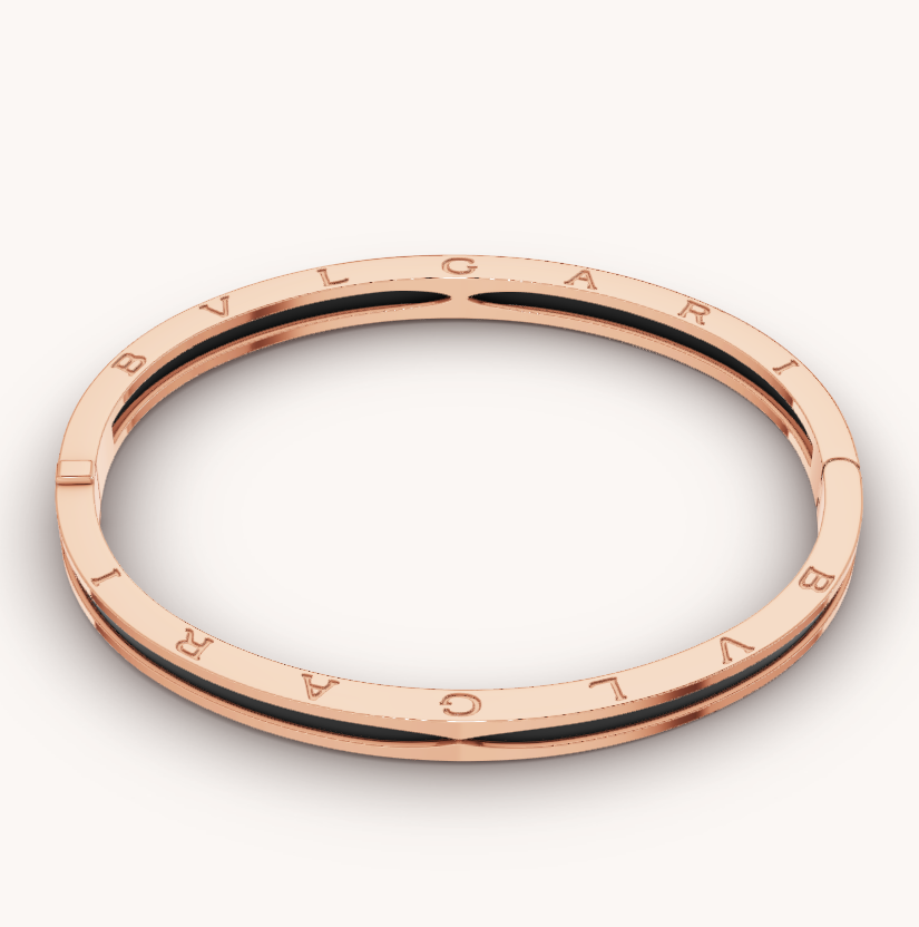 [⭐Aura]ZERO 1 PINK GOLD WITH BLACK CERAMIC BRACELET