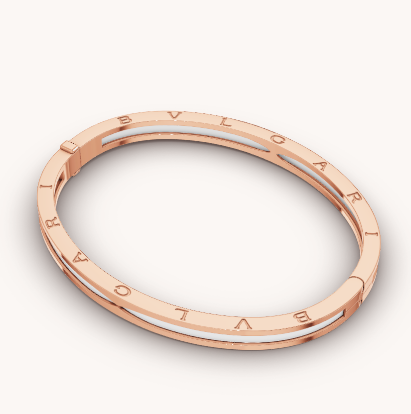 [⭐Aura]ZERO 1 PINK GOLD WITH WHITE CERAMIC BRACELET