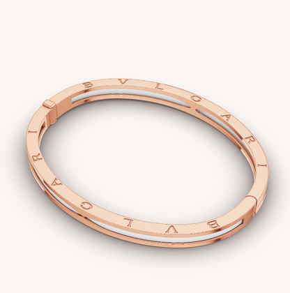 [⭐Aura]ZERO 1 PINK GOLD WITH WHITE CERAMIC BRACELET