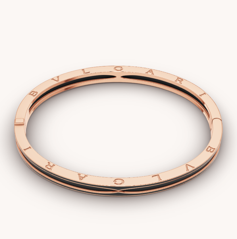 [⭐Aura]ZERO 1 PINK GOLD WITH MATTE BLACK CERAMIC BRACELET