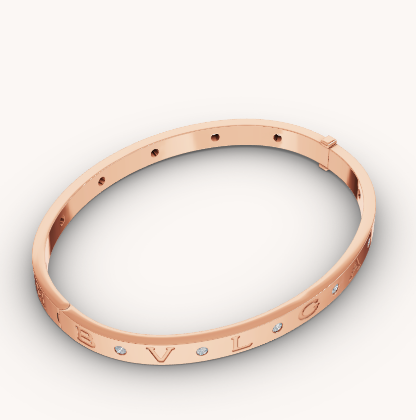 [⭐Aura]ZERO 1 PINK GOLD 12 DIAMONDS BRACELET