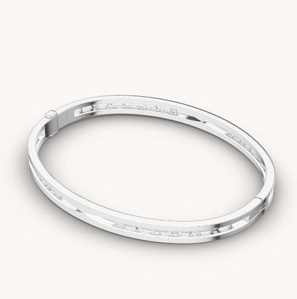 [⭐Aura]ZERO 1 SPIRAL LOGO SILVER BRACELET