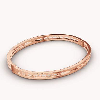 [⭐Aura]ZERO 1 SPIRAL LOGO PINK GOLD BRACELET