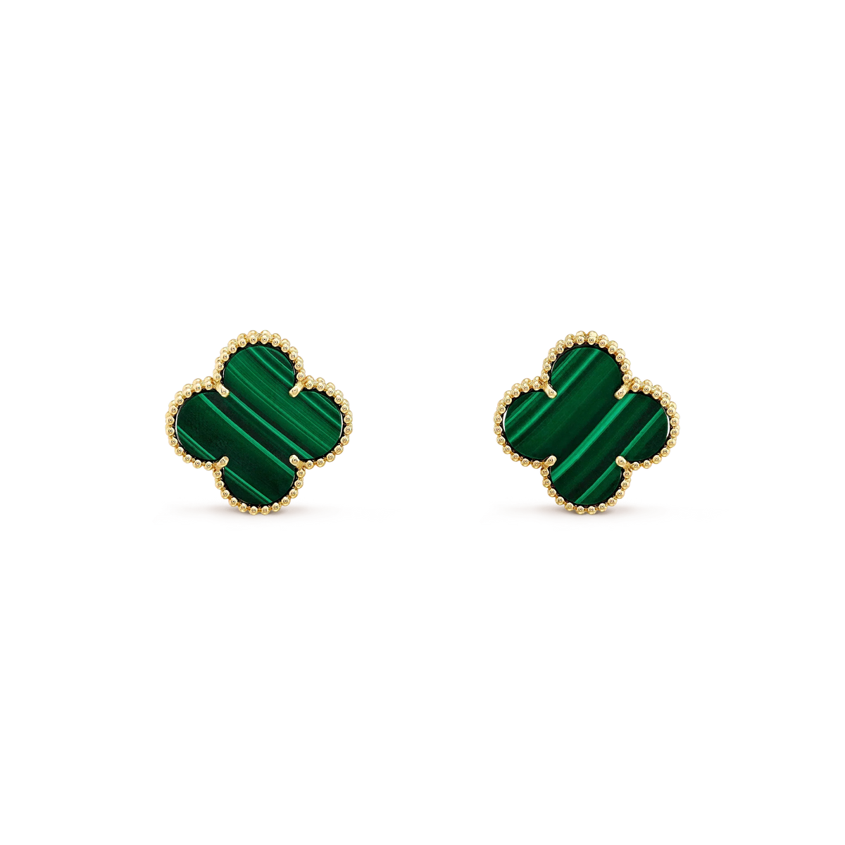 [⭐Aura]CLOVER MINI 9.5MM MALACHITE  EARRINGS