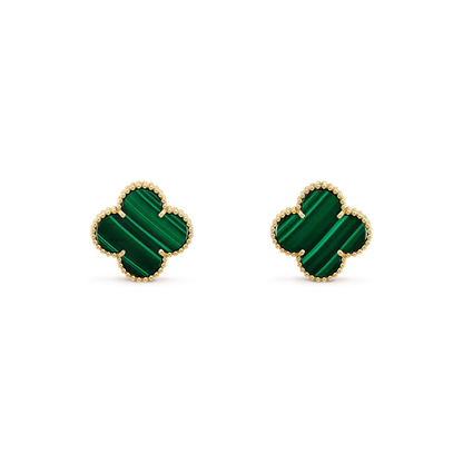 [⭐Aura]CLOVER MINI 9.5MM MALACHITE  EARRINGS