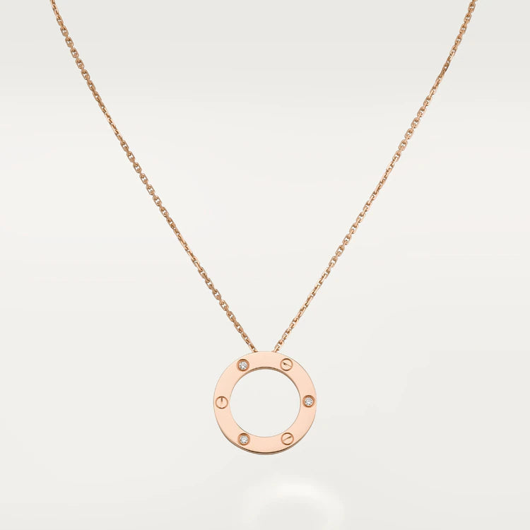 [⭐Aura]LOVE NECKLACE 16MM 3 DIAMONDS
