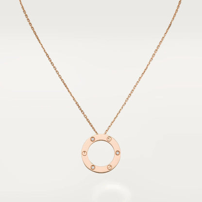 [⭐Aura]LOVE NECKLACE 16MM 3 DIAMONDS