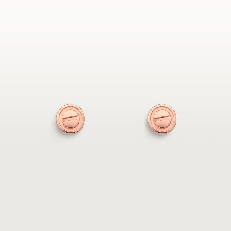 [⭐Aura]LOVE EARRINGS PINK GOLD 10MM