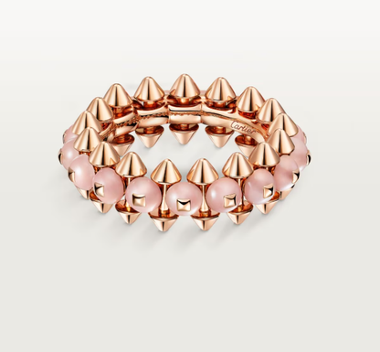[⭐Aura]CLASH ELEGANT ROSE GOLD RING FEATURING NATURAL AGATE