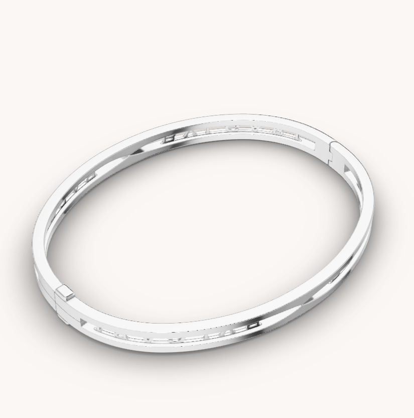 [⭐Aura]ZERO 1 SPIRAL LOGO SILVER BRACELET